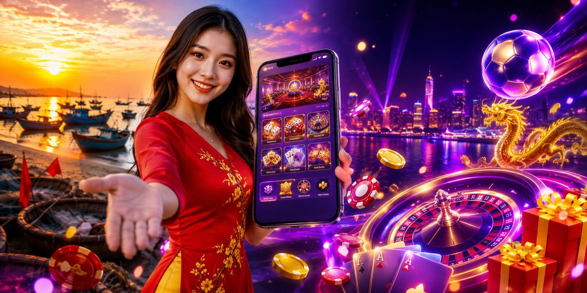 Người dùng kiểm tra khuyến mãi casino trên điện thoại tại bãi biển Mũi Né